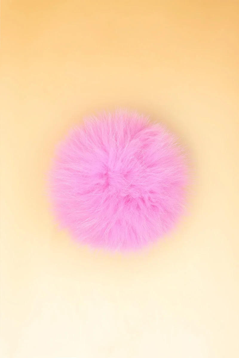 real fur cinderella pom poms