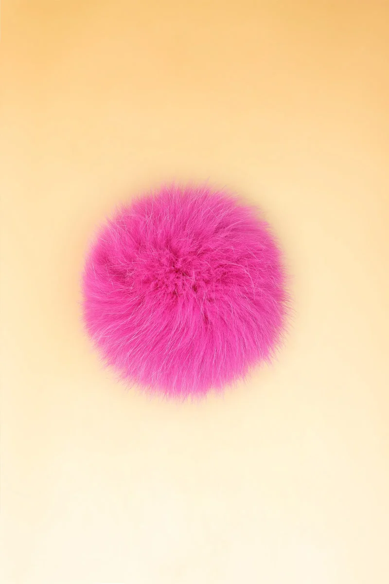 real fur pom pom rose bud 100 authentic