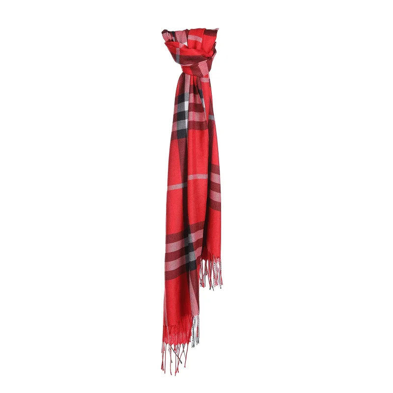 red checkered scarf