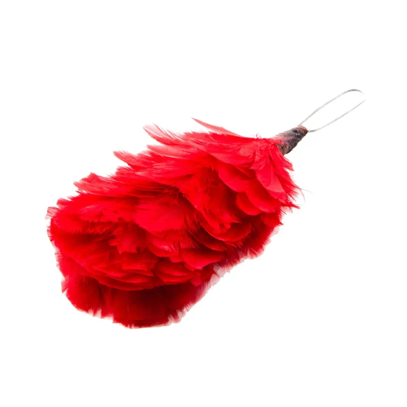 red highland feather hackle for glengarry headwear