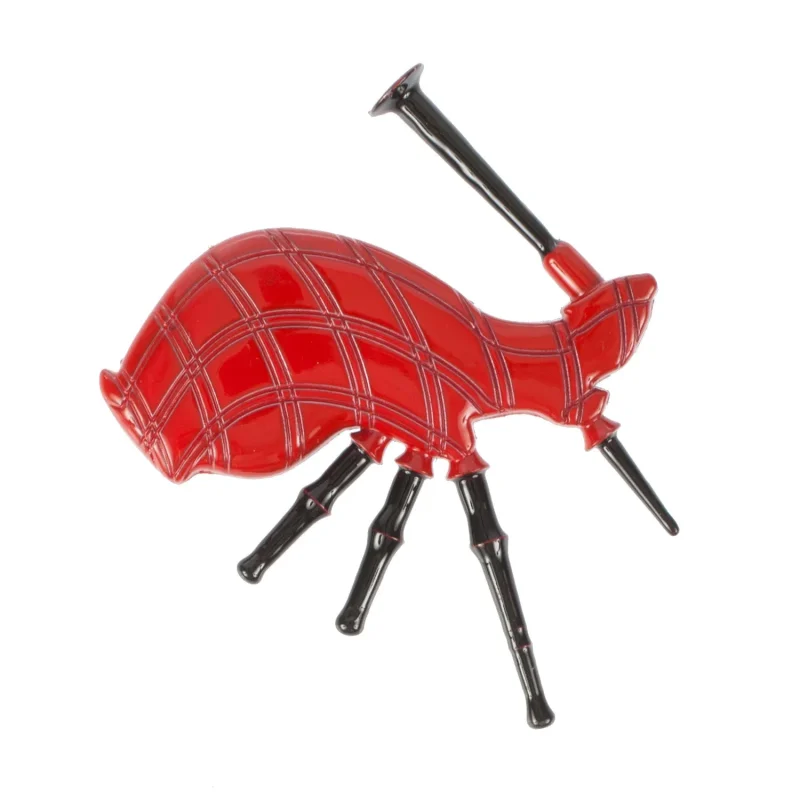 red metal bagpipes magnet