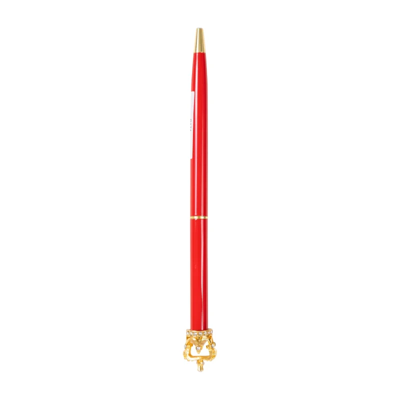 red pen with gold crown