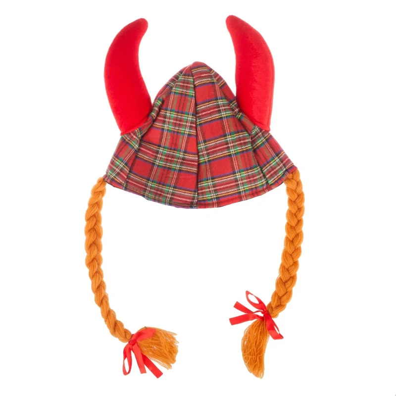 red tartan viking hat jessie