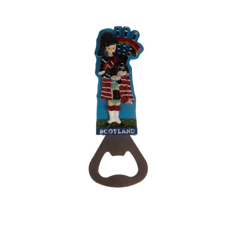 resin scotland piper magnet bottle opener