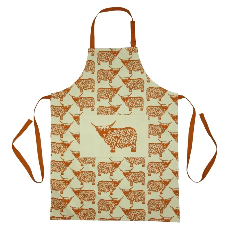 reusable cow pattern apron