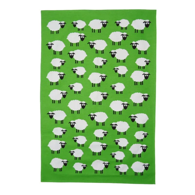 reusable sheep pattern tea towel