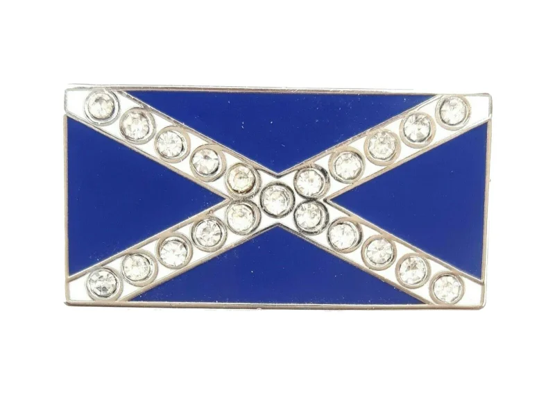 rhinestone saltire badge flag