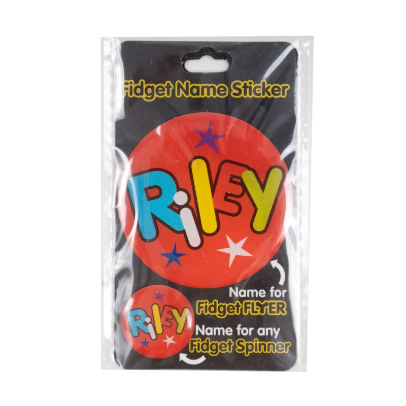 riley fidget flyer name stickers