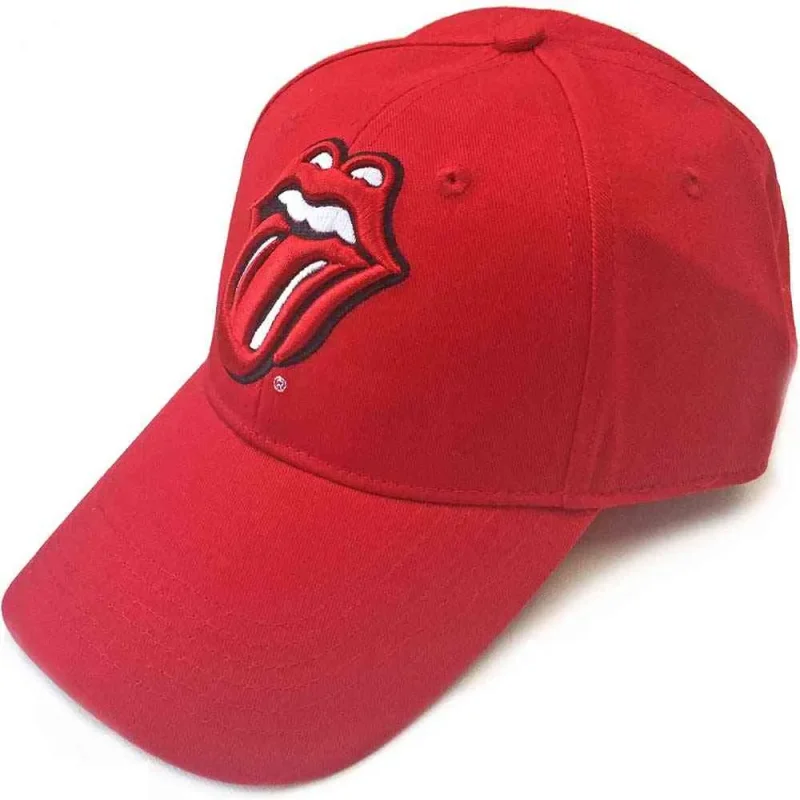 rolling stones tongue red baseball cap