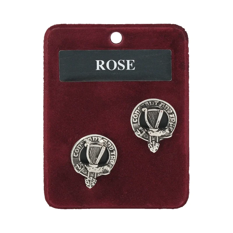 rose art pewter cufflinks