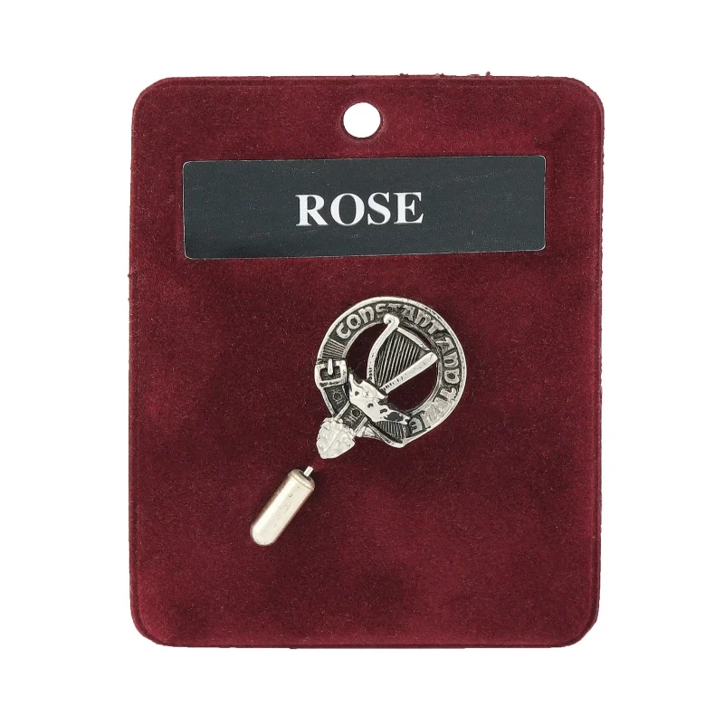 rose pewter lapel pin for fashion