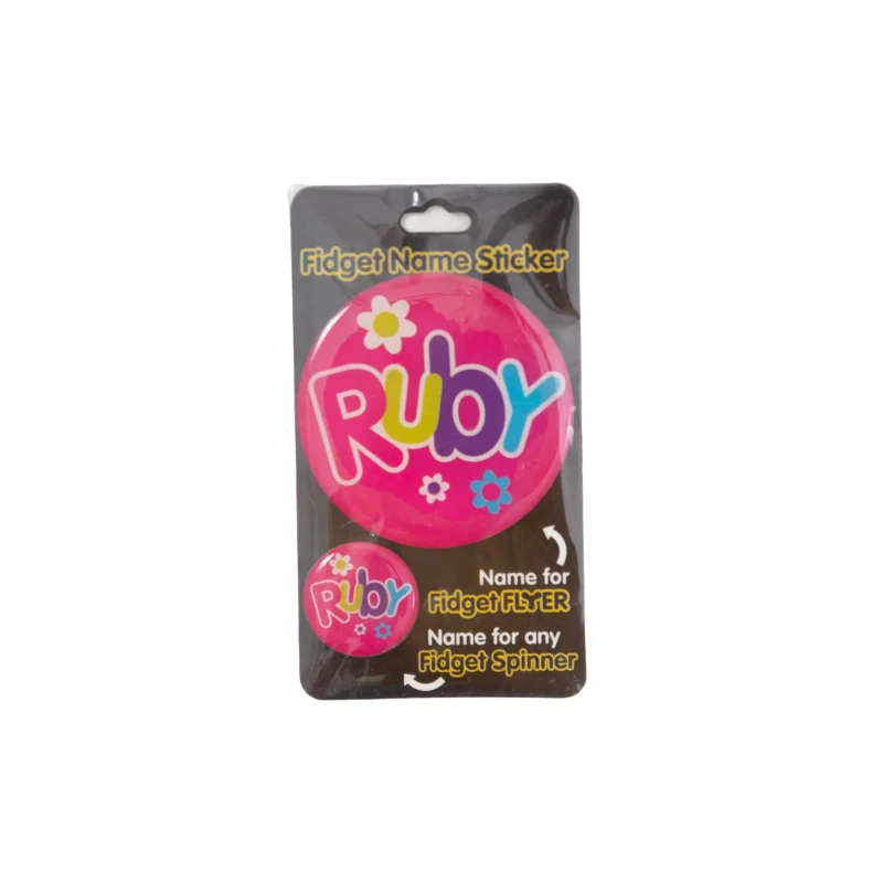 ruby fidget flyer name stickers