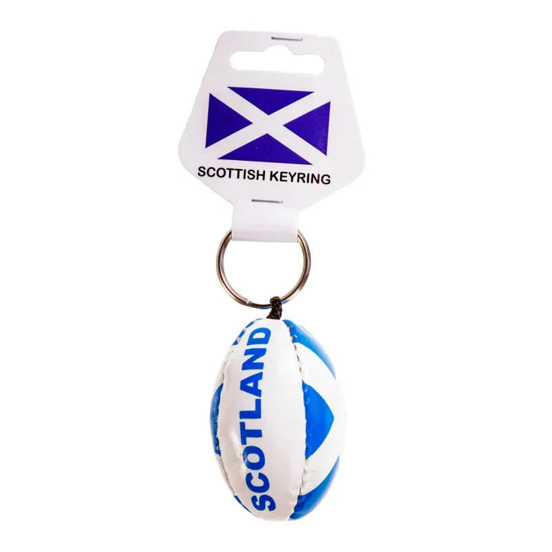 rugby ball keychain carded