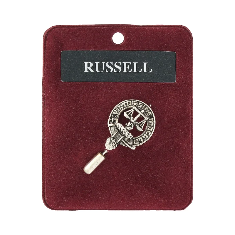 russell art pewter lapel pin