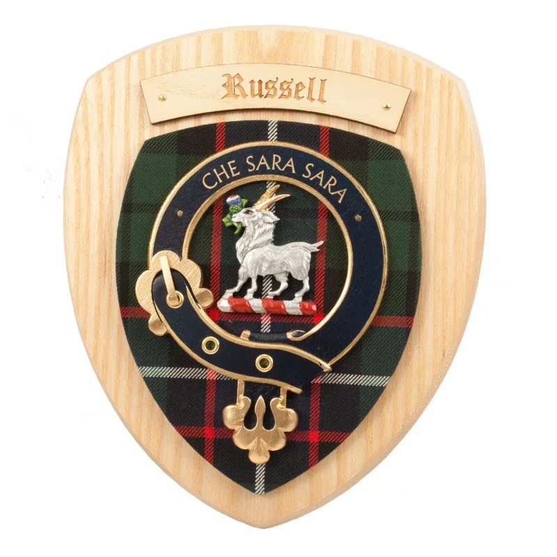 russell clan wall plaque