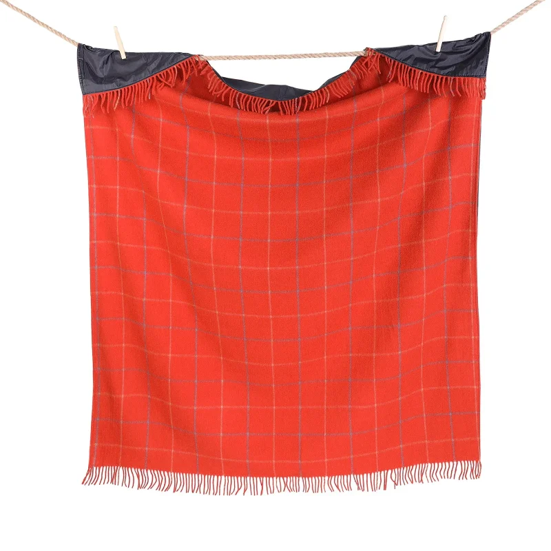 rust resistant picnic blanket check design