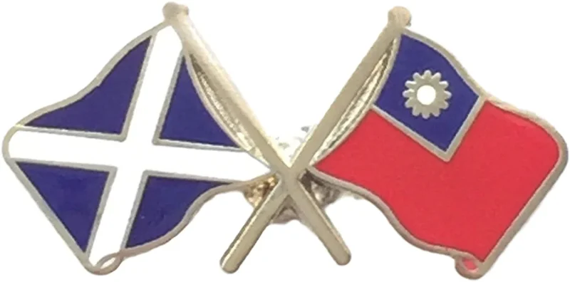 saltire taiwan flag lapel pin