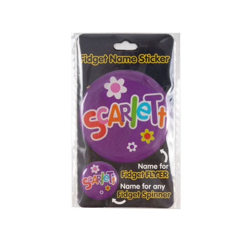 scarlett fidget flyer name stickers