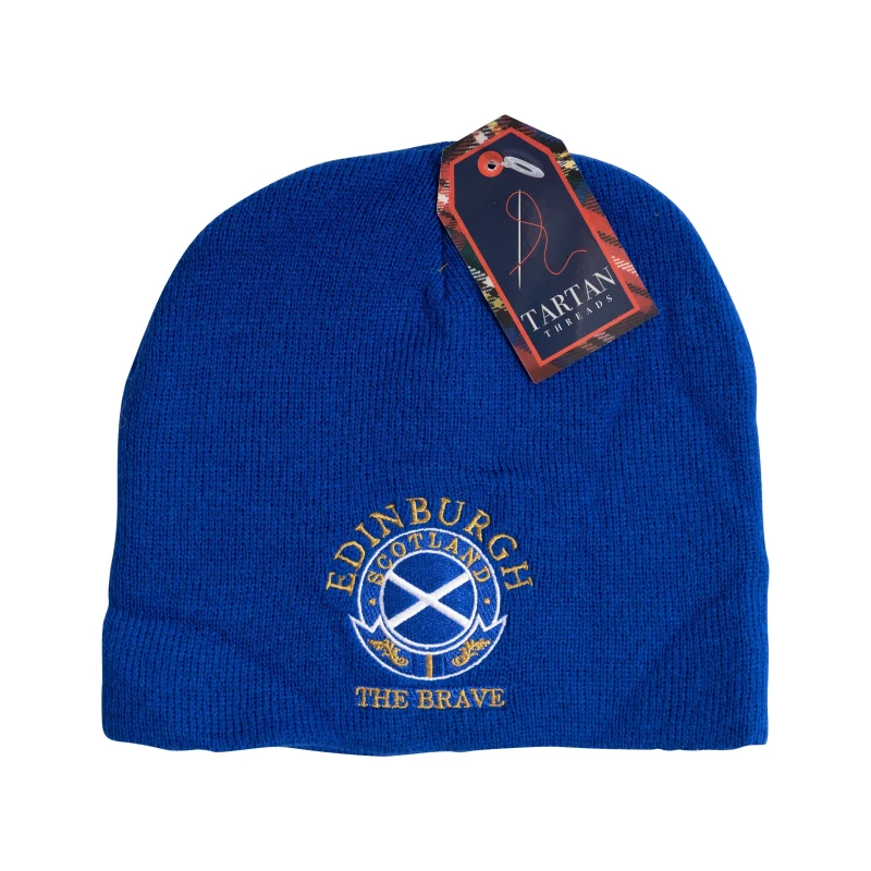 scot circle beanie hats flag brave design