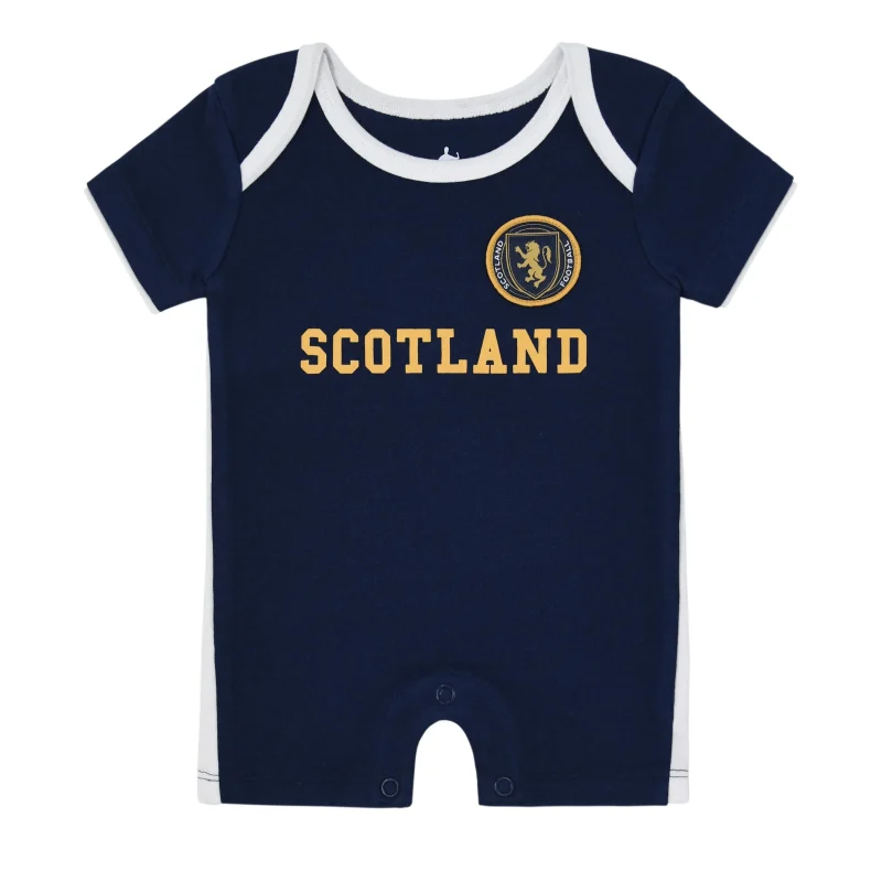 scotland baby football shortleg onesie