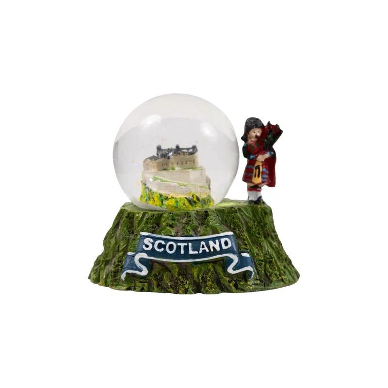 scotland castle snowstorm piperman