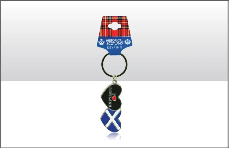 scotland flag keyring i heart scotland