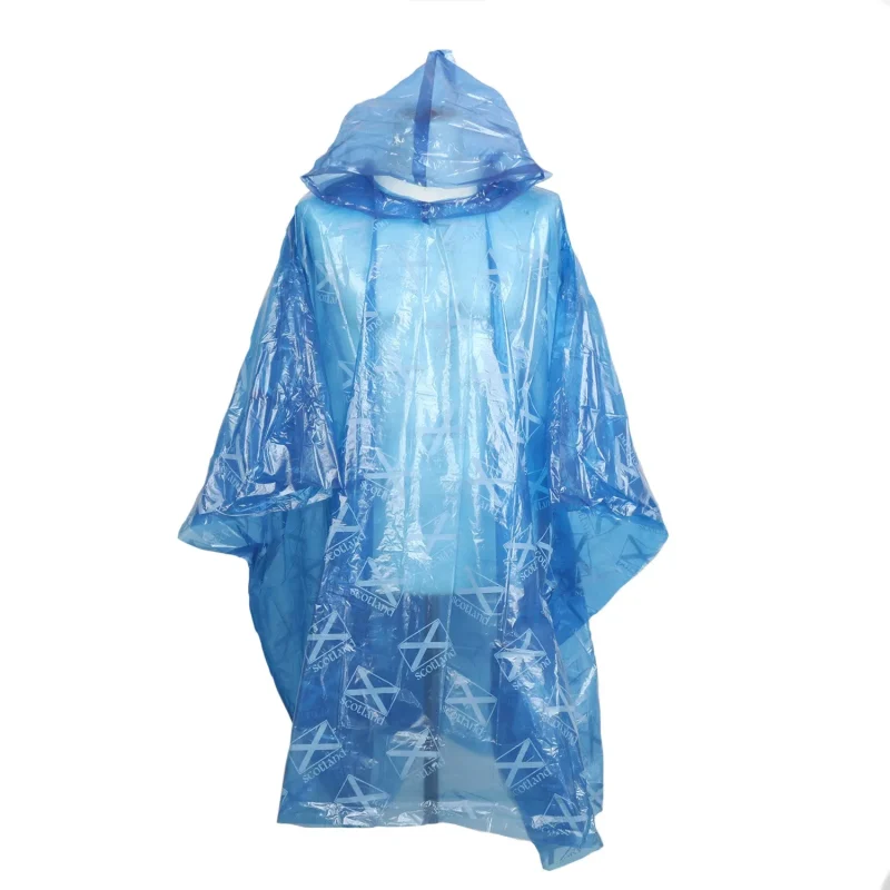 scotland flag unisex showerproof rain poncho