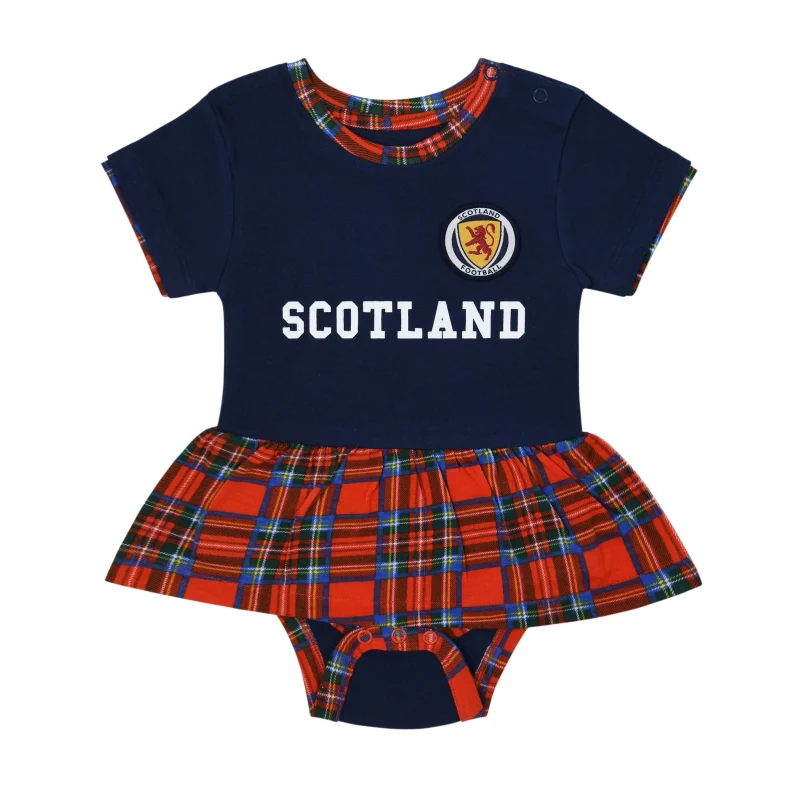 scotland football tartan skirt babygrow