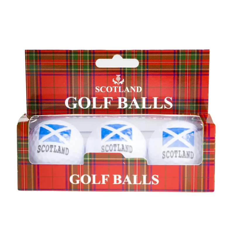 scotland golf balls 3 pack saltire flag