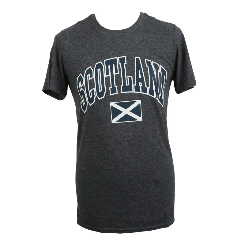 scotland harvard print t shirt dark heather