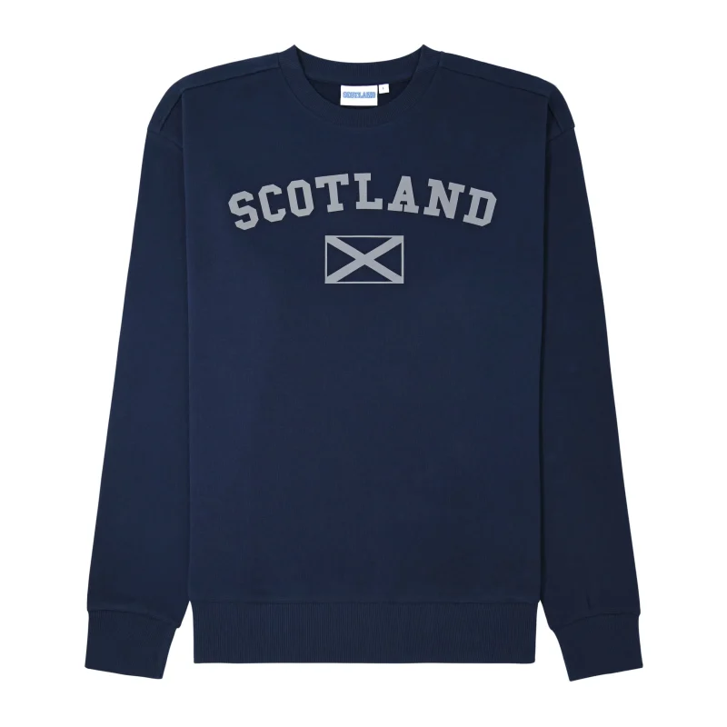 scotland harvard reflective crewneck sweatshirt