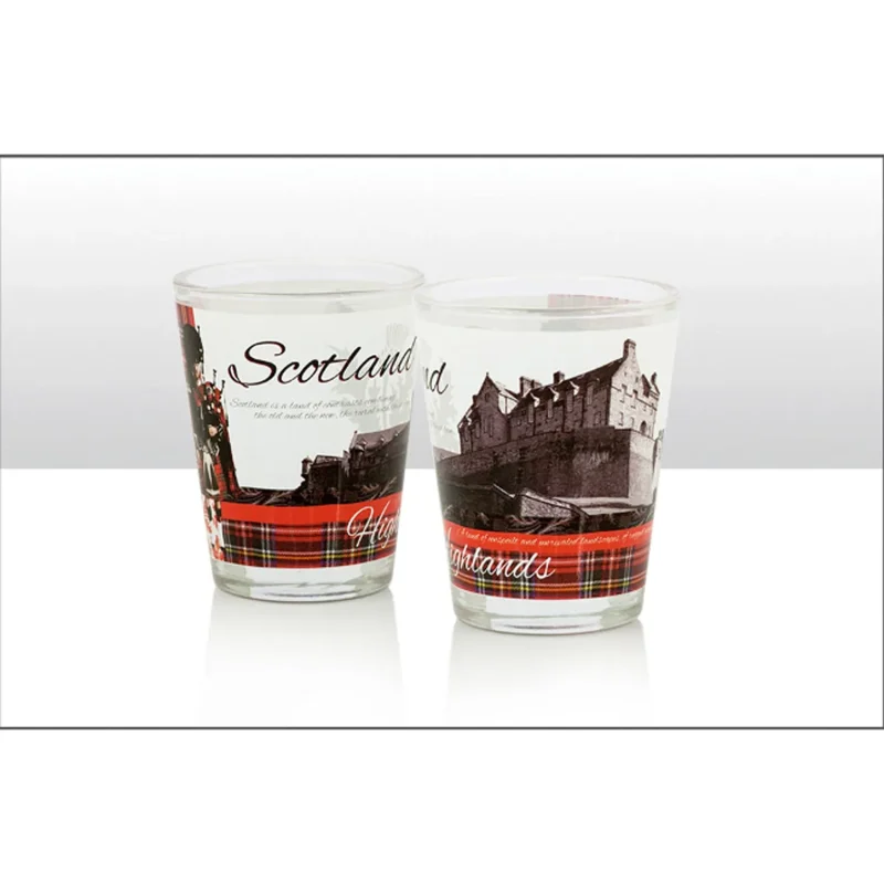 scotland heraldic shot glass