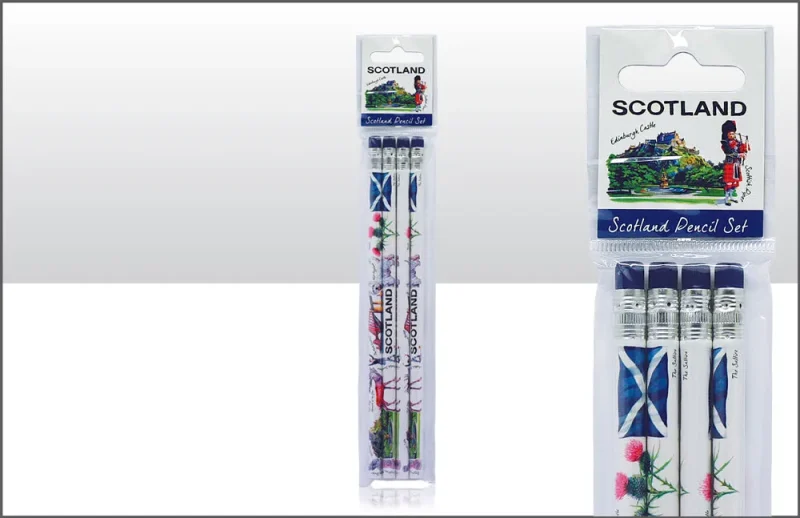 scotland iconic 4 piece pencil set