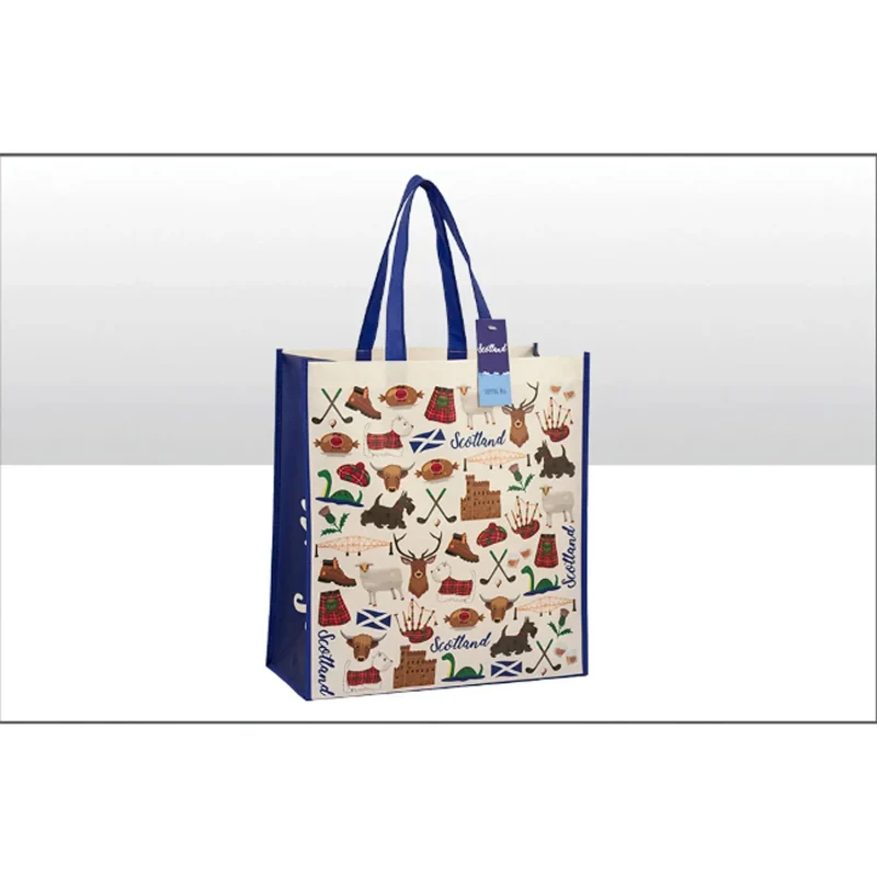 scotland icons eco friendly non woven bag