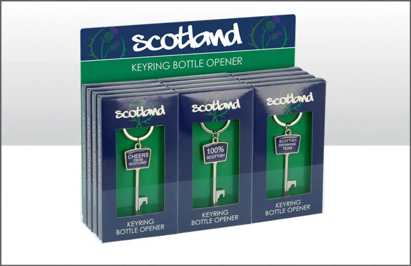 scotland keyring bottle opener assorted designs