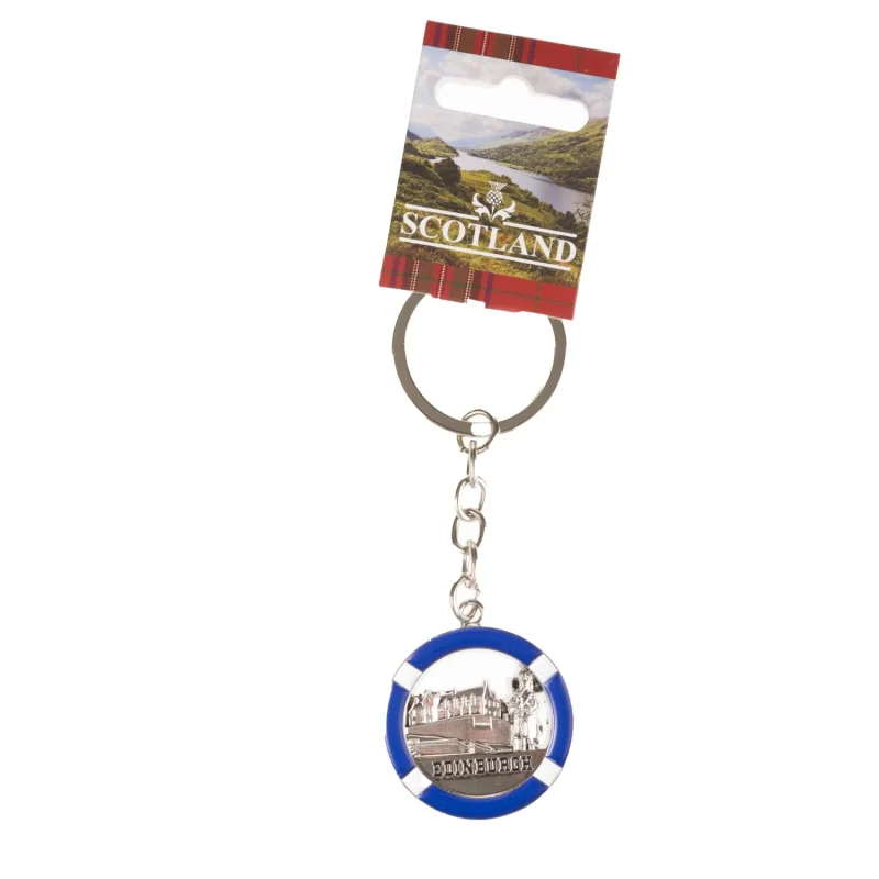 scotland keyring edin castle piper design