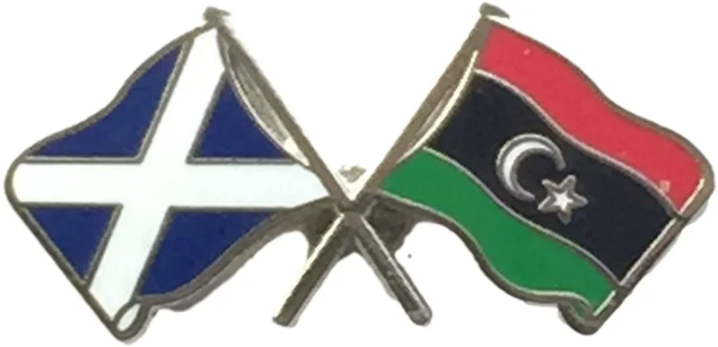 scotland libya lapel badge