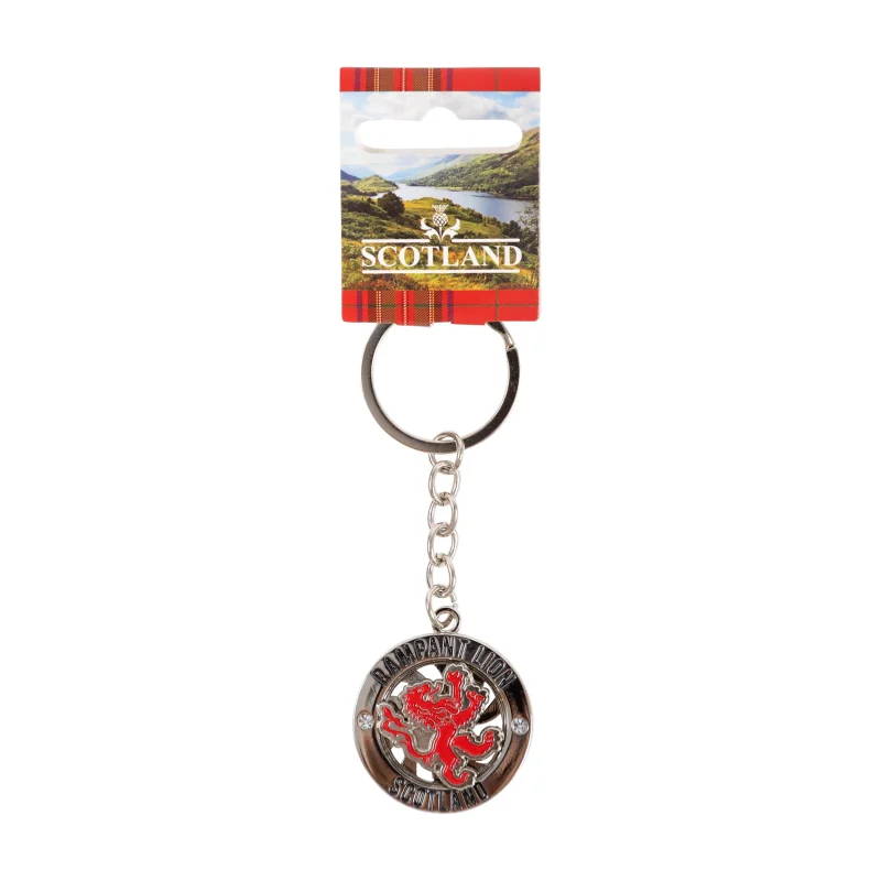 scotland lion spinner keyring