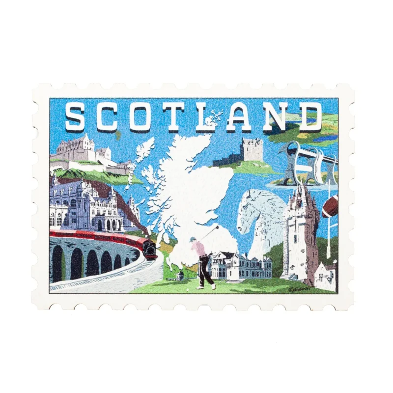 scotland post stamp fridge magnet 20