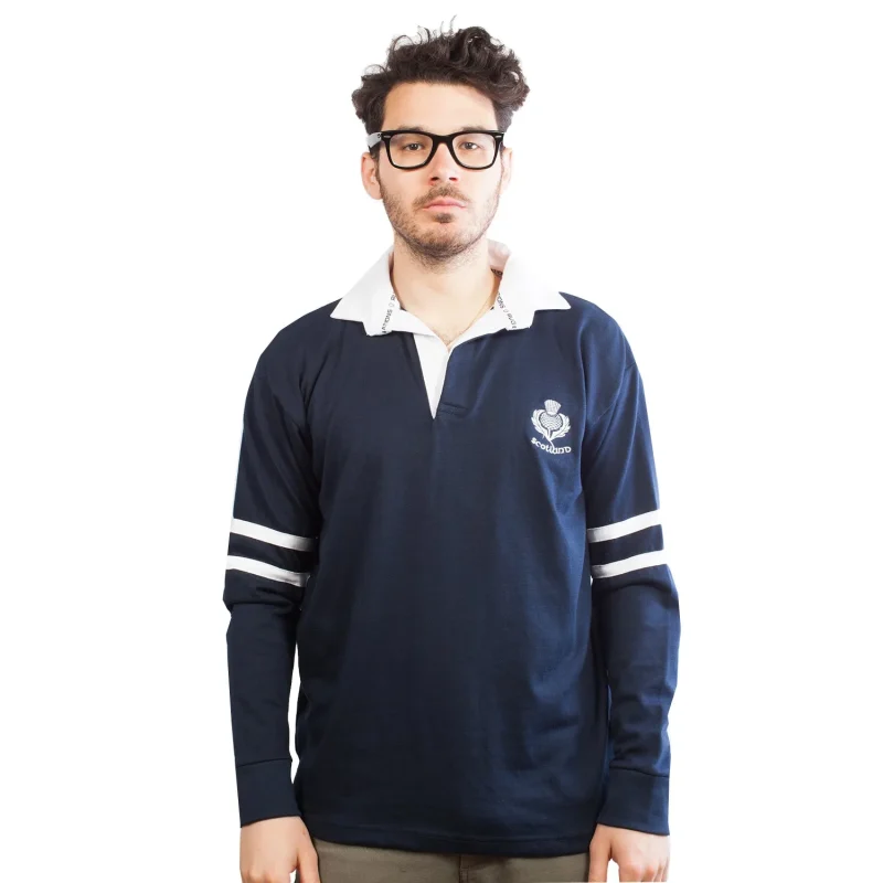 scotland rugby long sleeve striped shirt for men