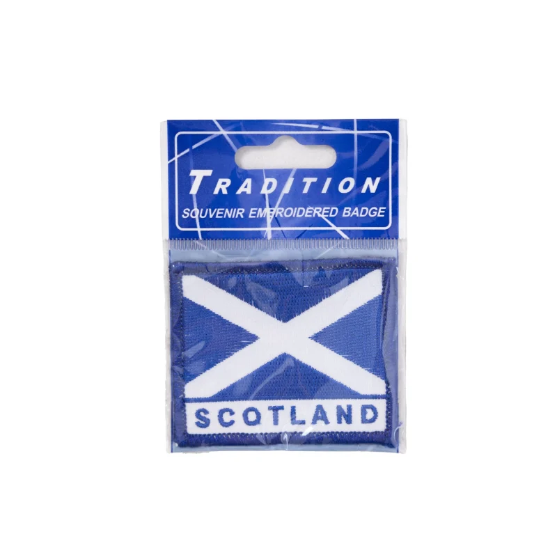 scotland saltire embroidered square badge