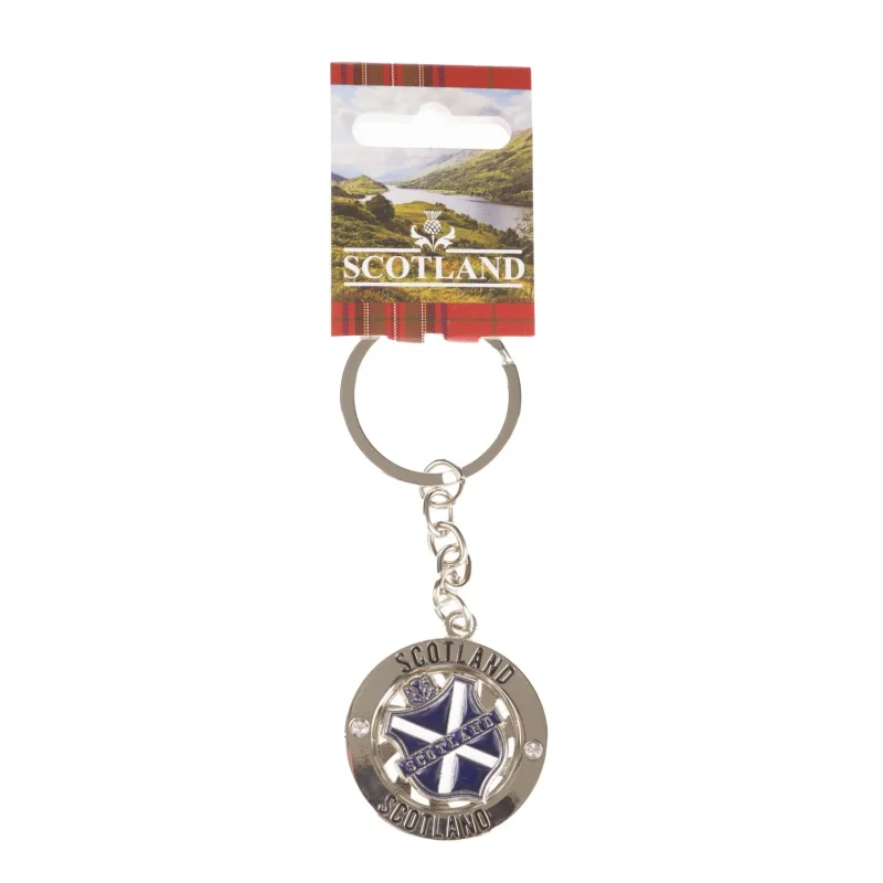 scotland shield spinner keyring