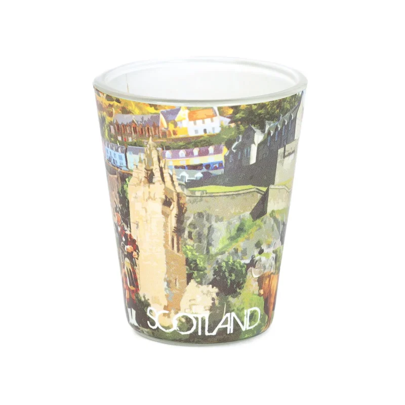 scotland shot glass collage