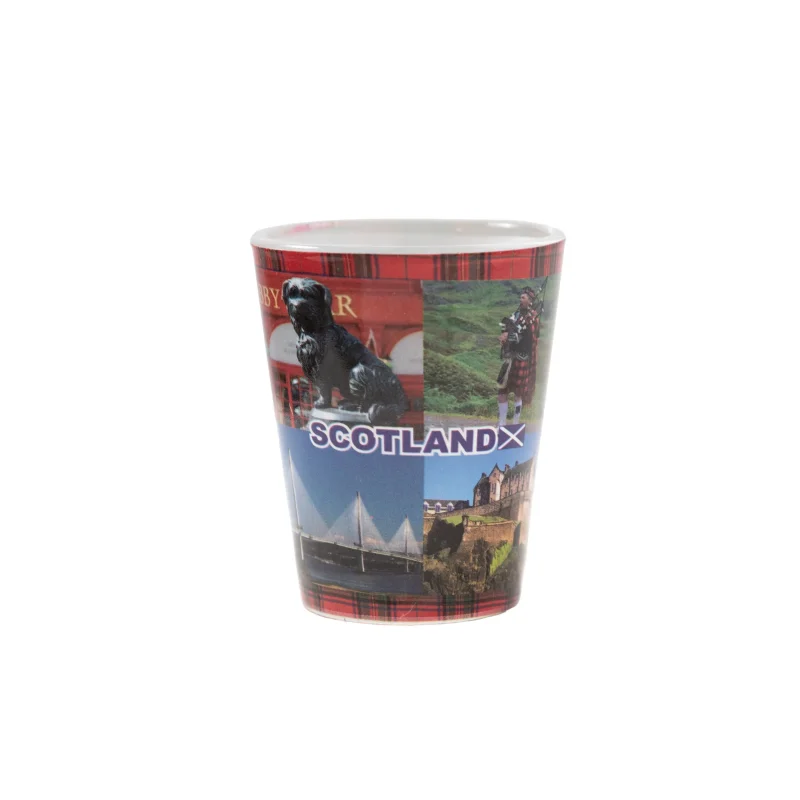 scotland shot glass with pictures