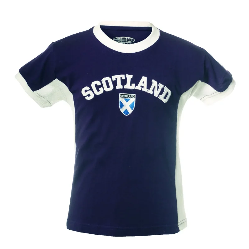 scotland soccer t shirt for kids navy