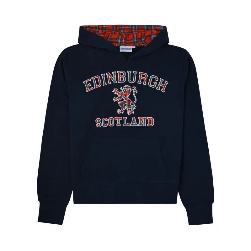 scotland tartan lion hoodie edinburgh style