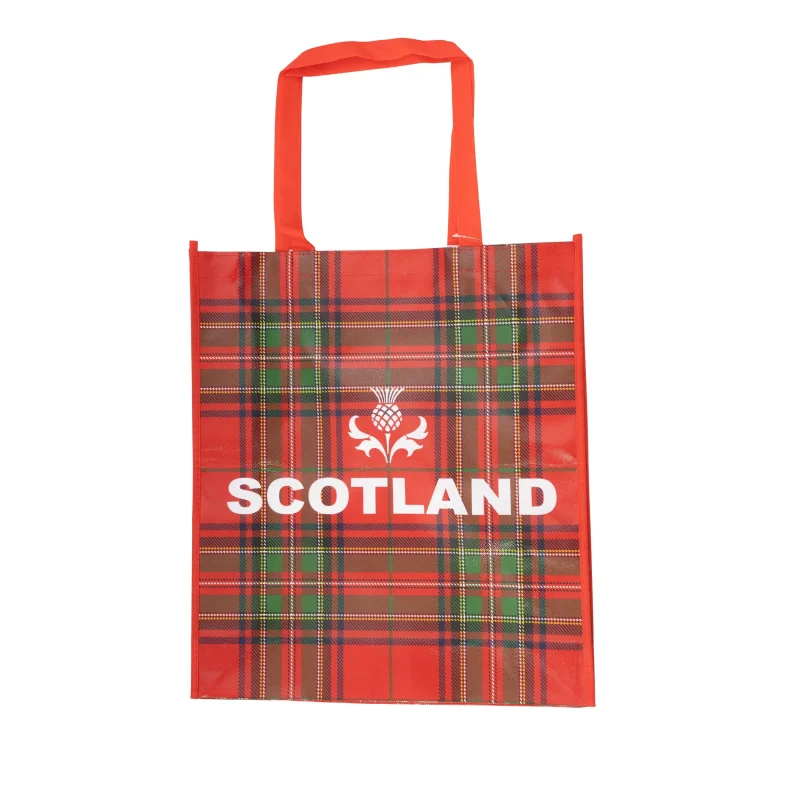 scotland tartan shopping bag