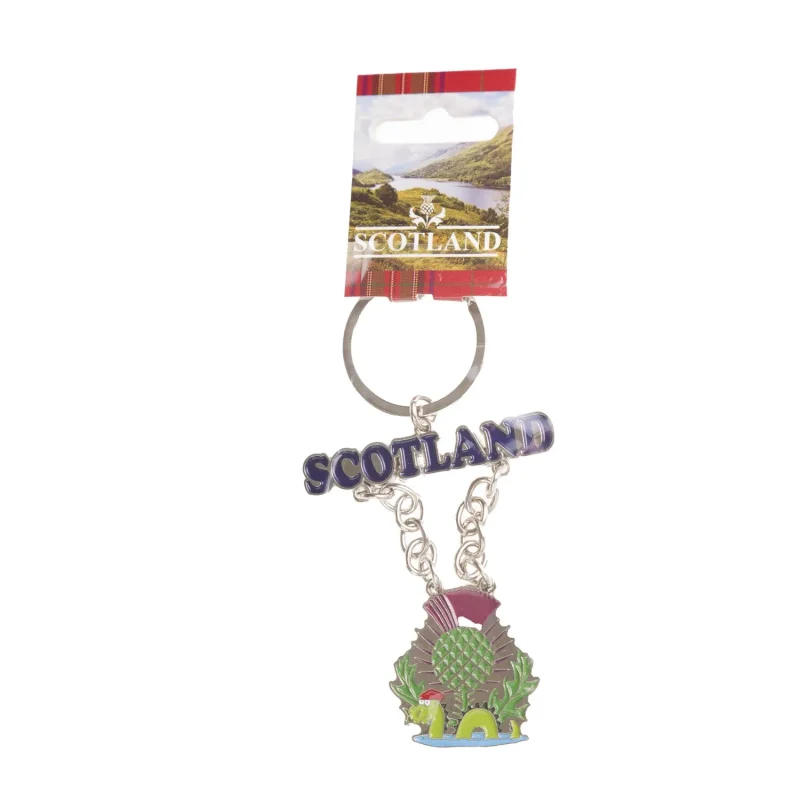 scotland thistle keyring