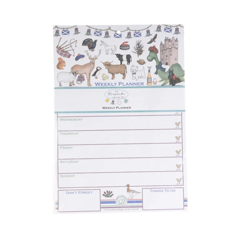 scotland weekly planner 50 sheets keepsake