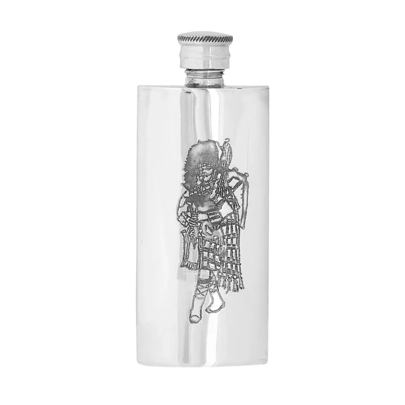 scotsman rectangular 3oz pewter flask